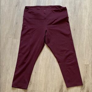 Burgundy High-Waisted Leggings